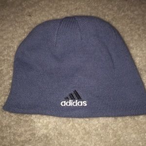 Navy Blue & Gray Reversible Adidas Winter Beenie